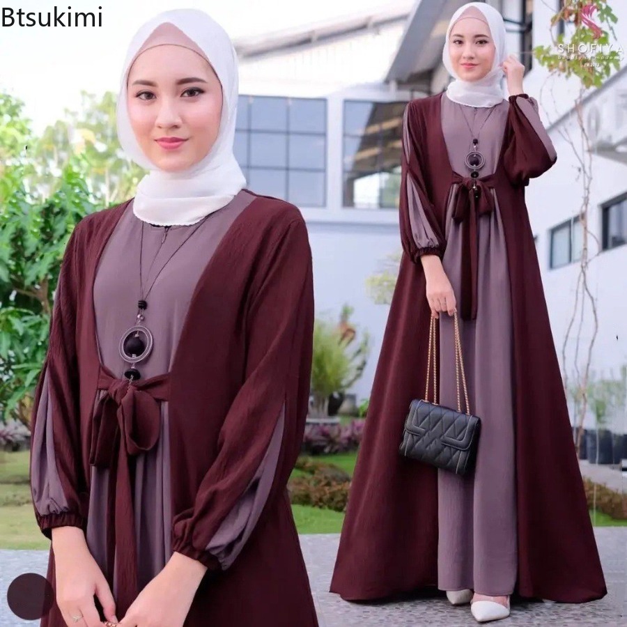 Abaya Modest Wear - Arabic Muslim Women Abayas Elegant Maxi