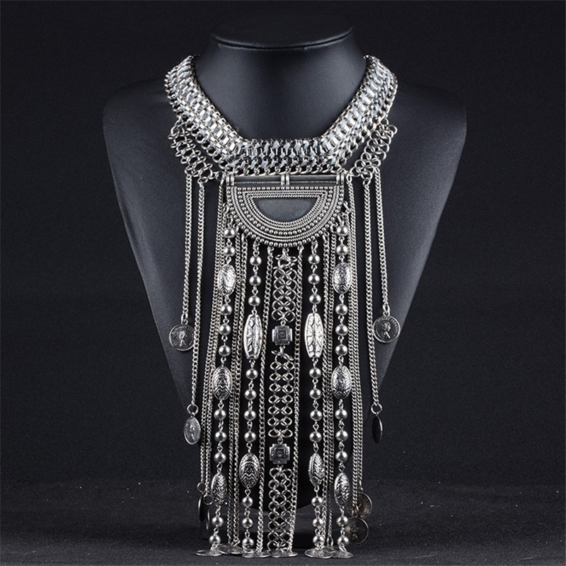 Ethnic Fashion Co In - Fashion Maxi Long Tassel Statement Necklace