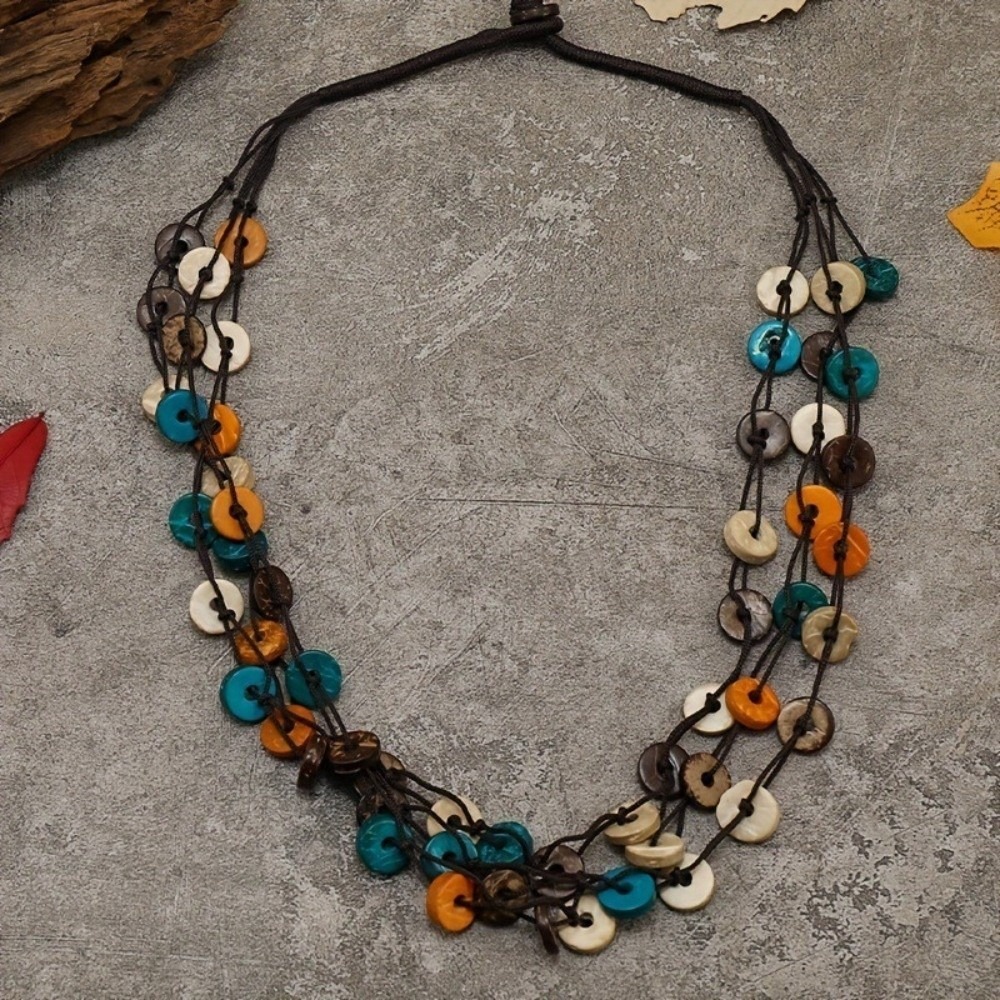 Y2K Ethnic Fashion - Ethnic Bohemian Style Beaded Jewelry Colorful