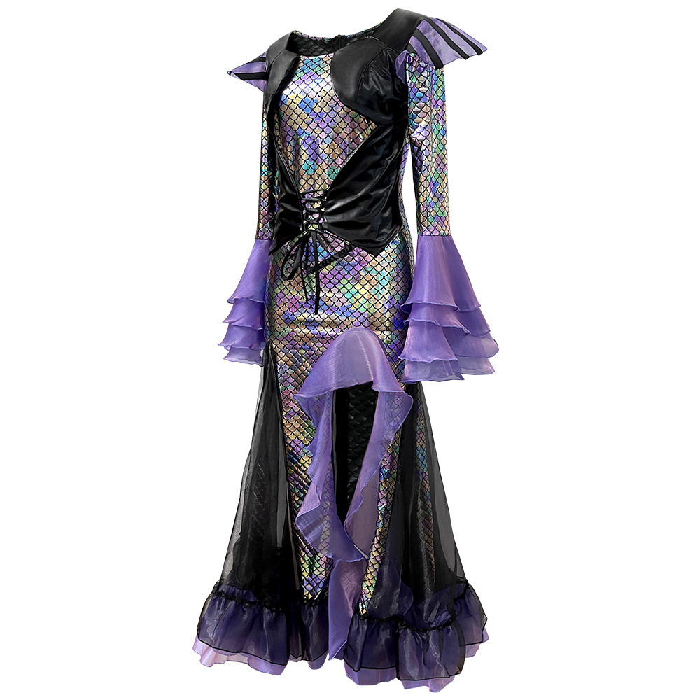 Ethnic Gown - Dark Mermaid Long Dress Costume Women's