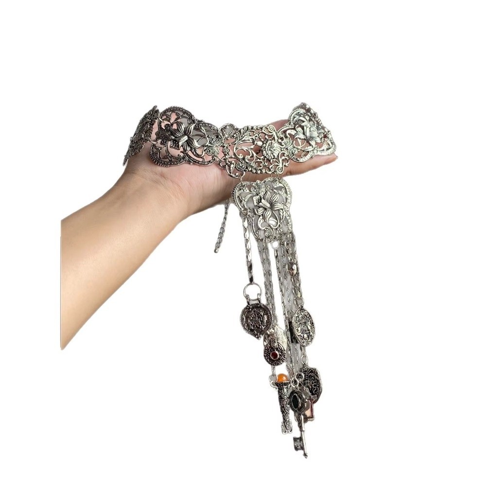 Retro Long Bohemian Necklace E - Y2K Ethnic Fashion 评论和价格