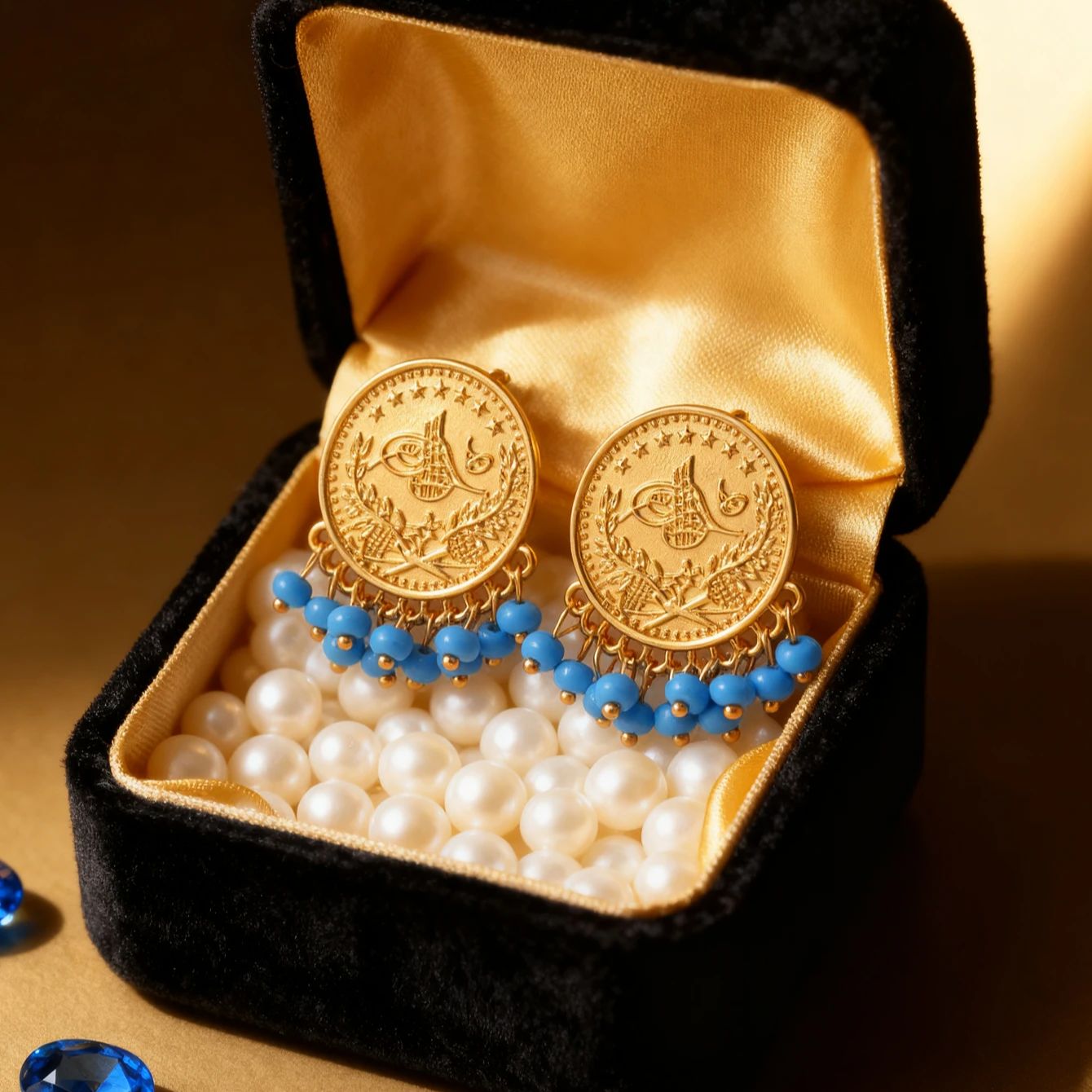 Turkish coin earring gold plat - Ethnic Fashion Co In 评论和价格