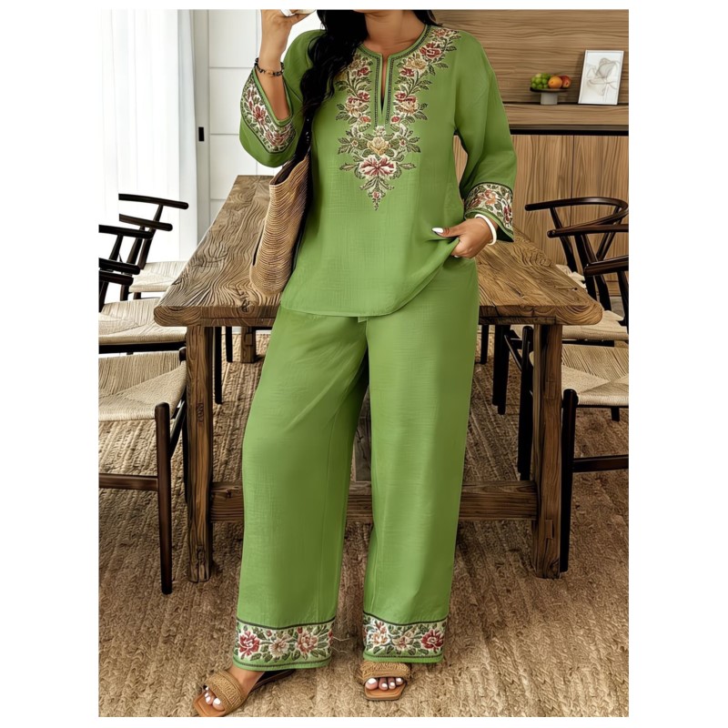 Fashion Retro Printed Long-sle - Ethnic Fashion For Ladies 评论和价格