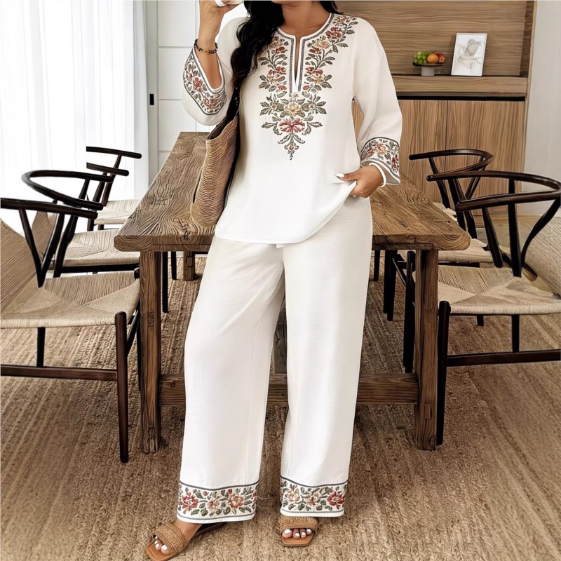 Fashion Retro Printed Long-sle - Ethnic Fashion For Ladies 评论和价格