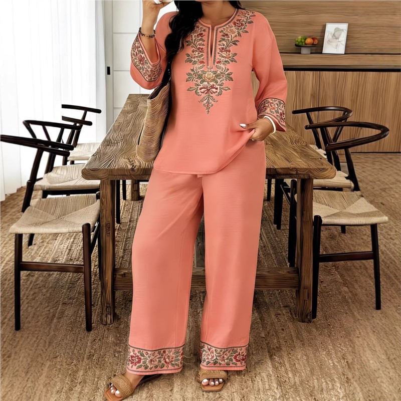 Fashion Retro Printed Long-sle - Ethnic Fashion For Ladies 评论和价格