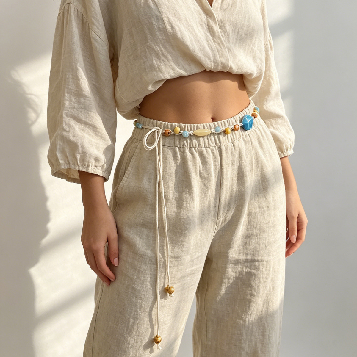 Bohème Ethnic Floral Waist Cha - Y2K Ethnic Fashion 评论和价格