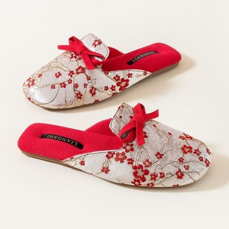 Women's Silk Print Baotou Home - Ethnic Fabric 评论和价格