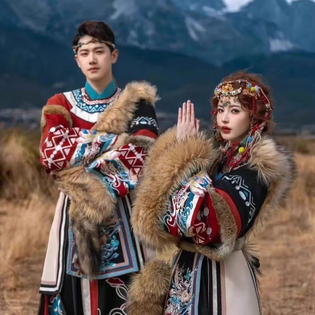 Classic Embroidered Tibetan Ro - Ethnic Gown 评论和价格