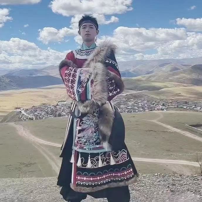 Classic Embroidered Tibetan Ro - Ethnic Gown 评论和价格