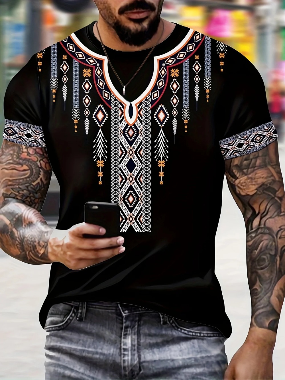 Ethnic Style Pattern Creative  - Y2K Ethnic Fashion 评论和价格