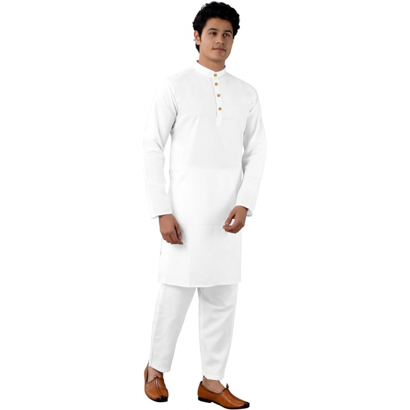 Men's Tunic Cotton Kurta Pajam - Kurta Men Cotton 评论和价格