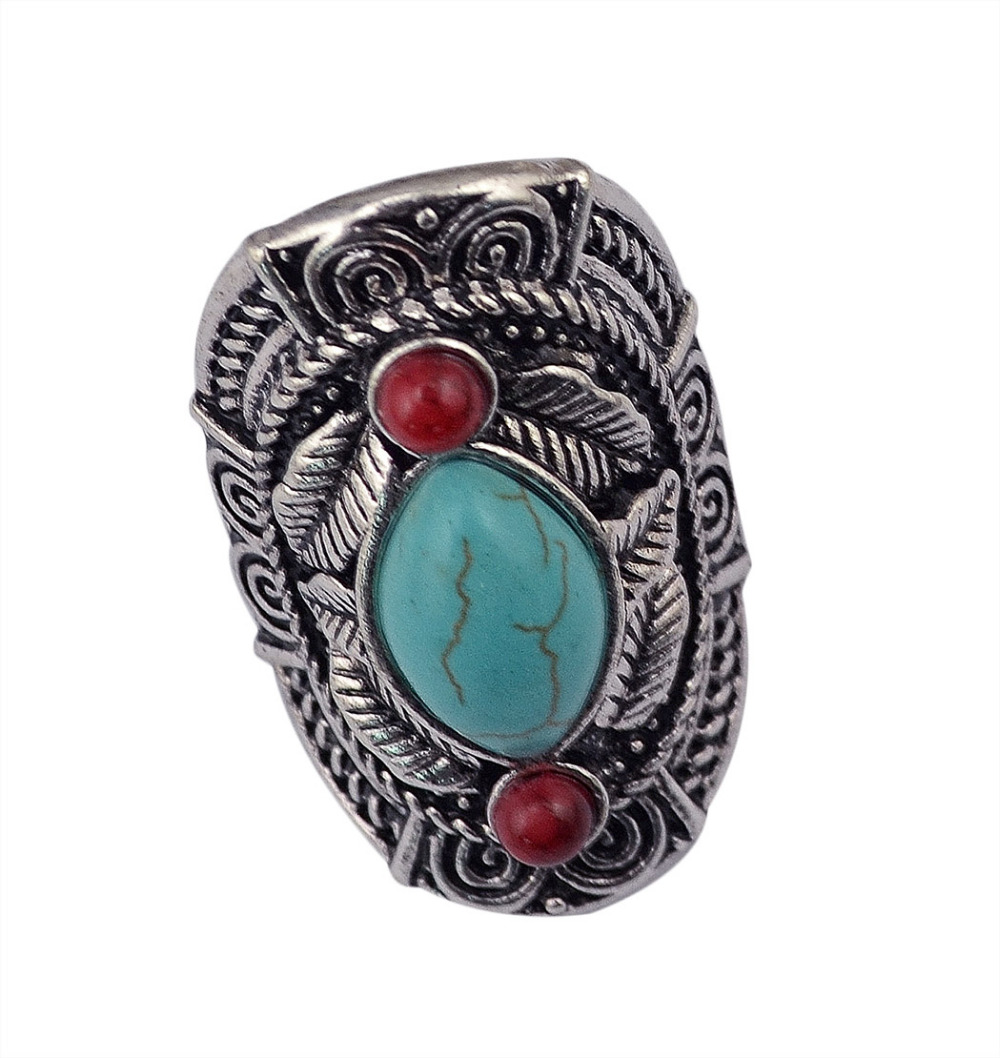 Boho Ethnic Tibet Turquoise Ri - Ethnic Fashion Pakistan 评论和价格