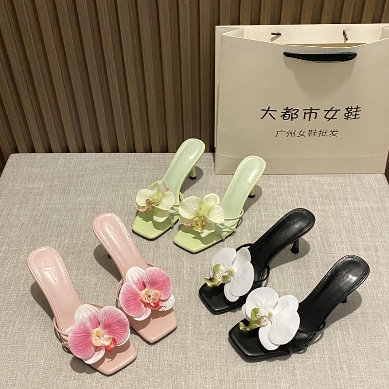 Flower Decoration Women Slippe - Ethnic Style 评论和价格