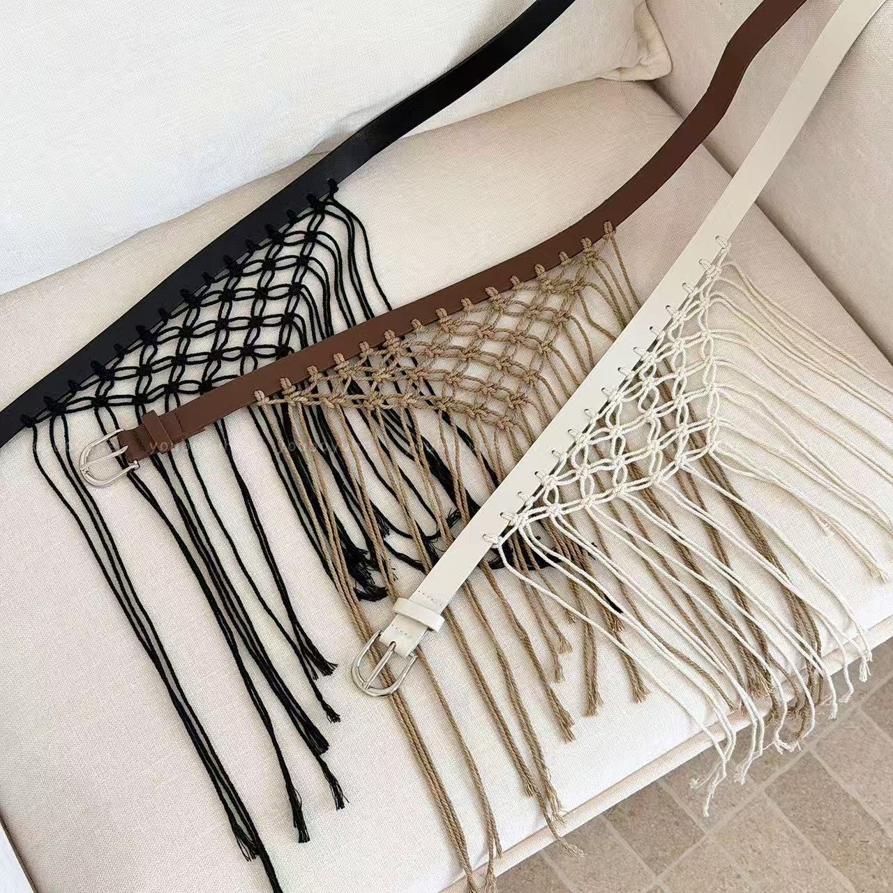 Casual Y2K Tassel Weave Waist  - Y2K Ethnic Fashion 评论和价格