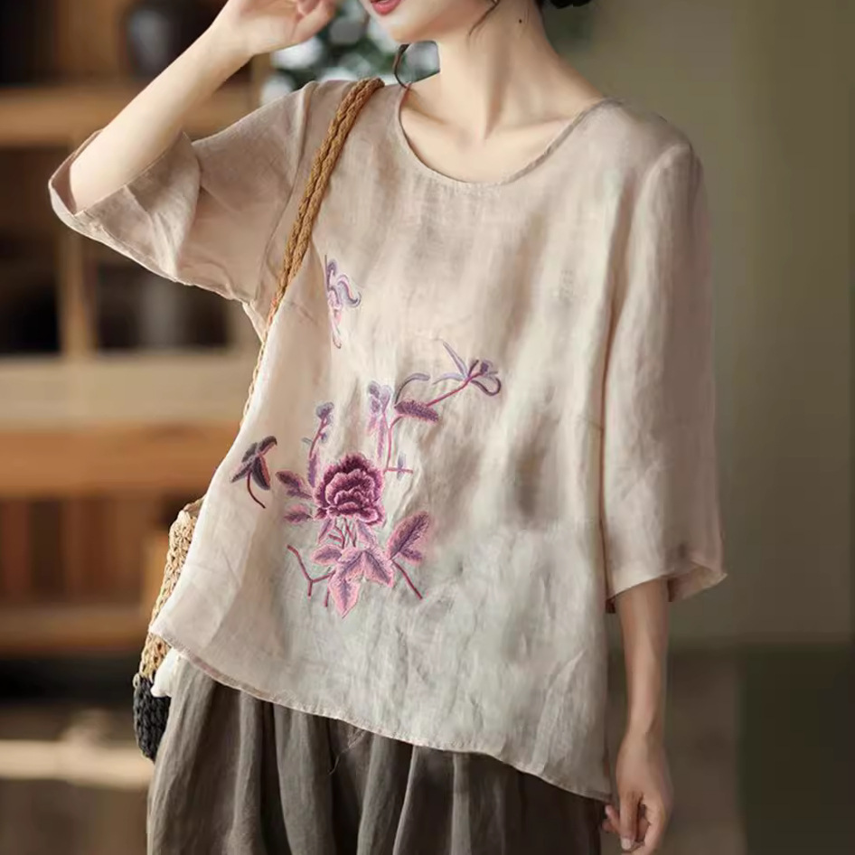 Plus Size Women's Summer Retro - Ethnic Fashion For Ladies 评论和价格