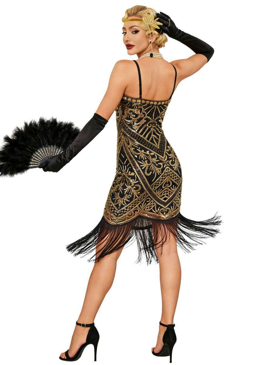 Gatsby Retro Party Dress Stage - Ethnic Gown 评论和价格