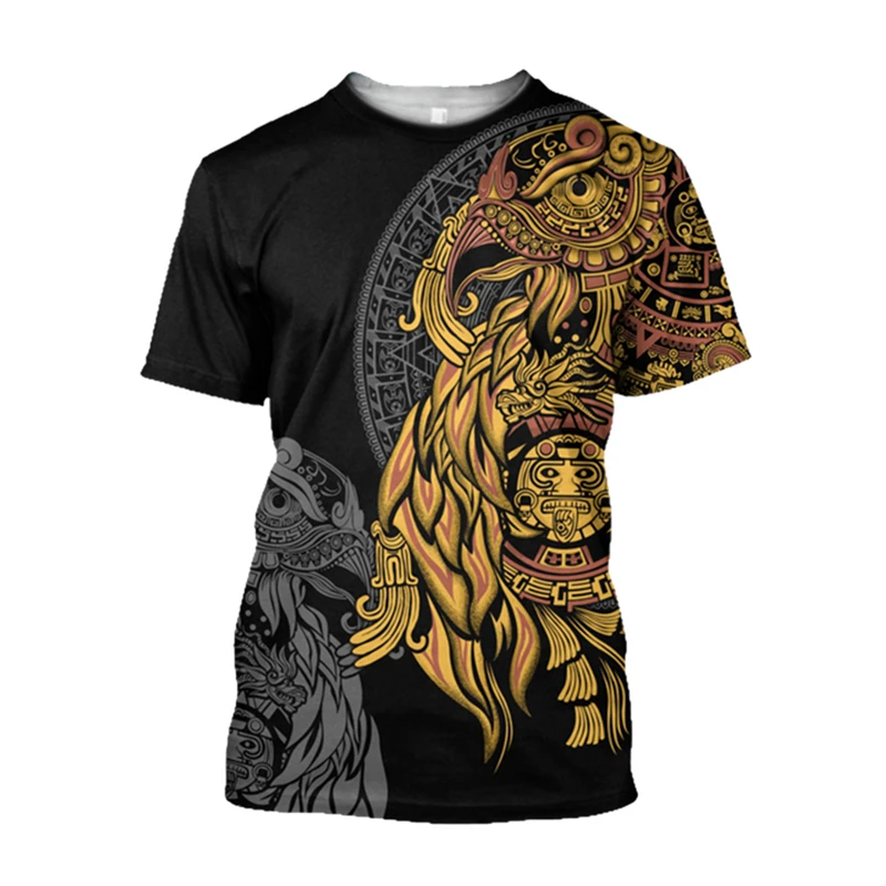 Retro Ethnic Aztec Mexico T-sh - Men'S Ethnic Fashion Trends 评论和价格