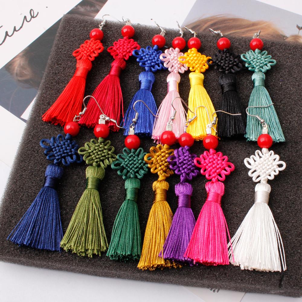 Colorful Thread Braided Chines - Y2K Ethnic Fashion 评论和价格