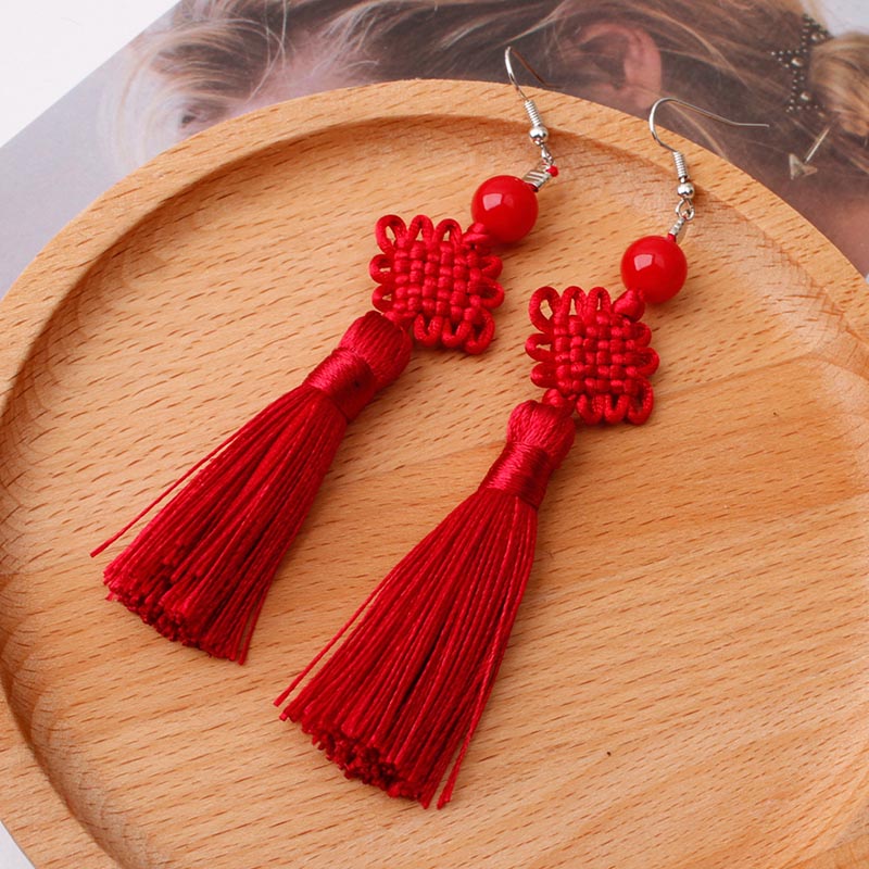Colorful Thread Braided Chines - Y2K Ethnic Fashion 评论和价格