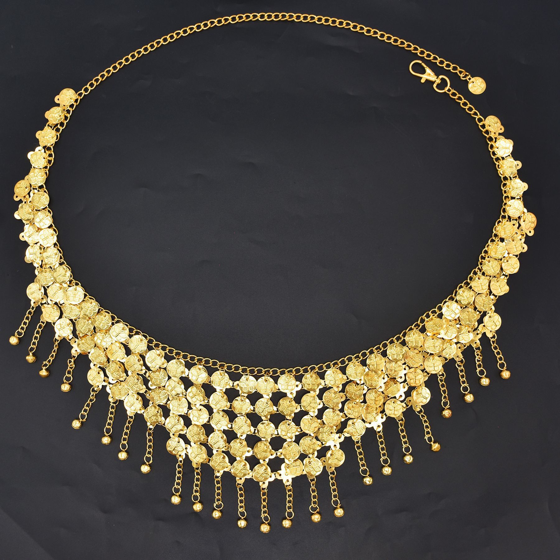 Fashion Alloy Coins Tassel Wai - Ethnic Fashion Co In 评论和价格
