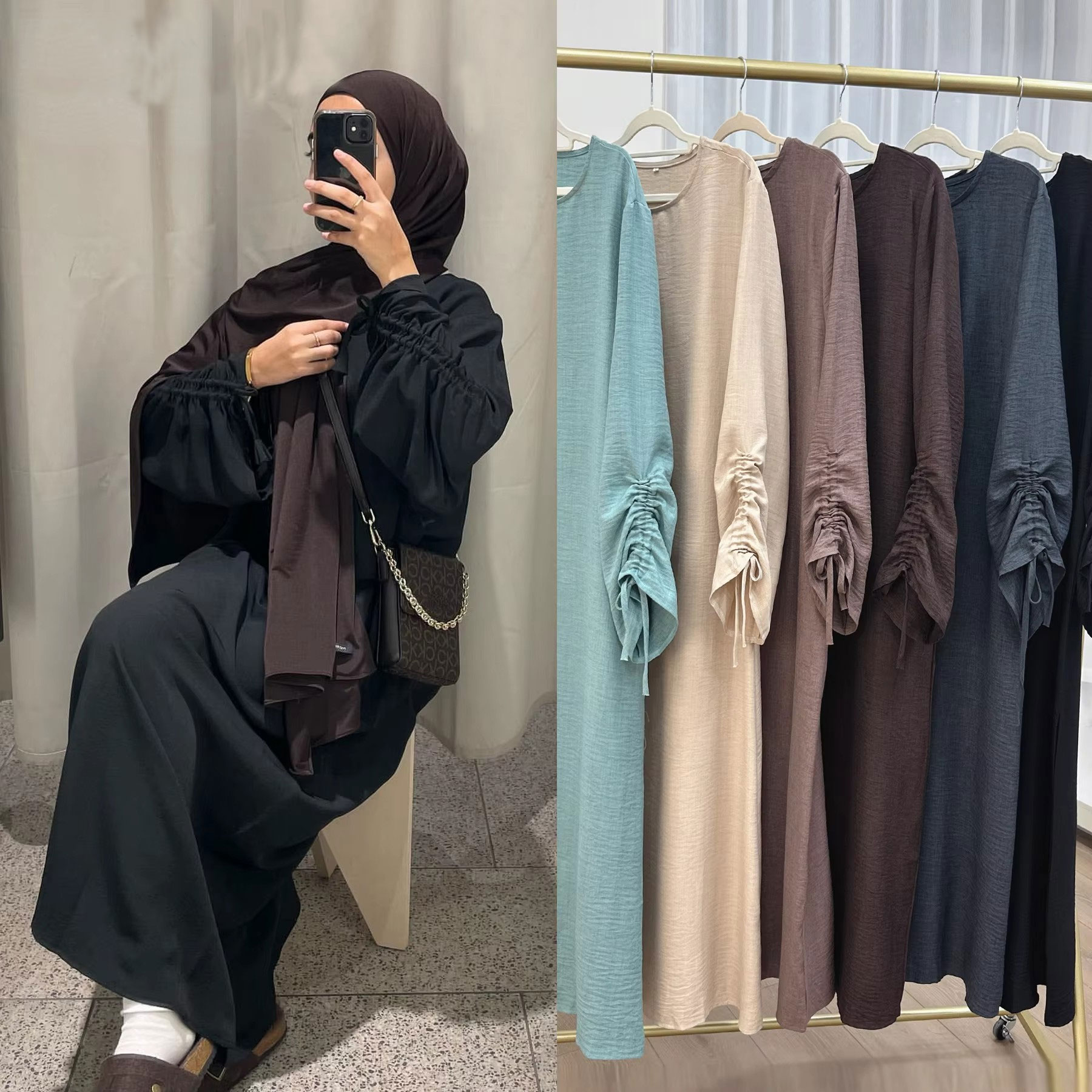 Eid Islamic Modest Dress for W - Abaya Modest Wear 评论和价格