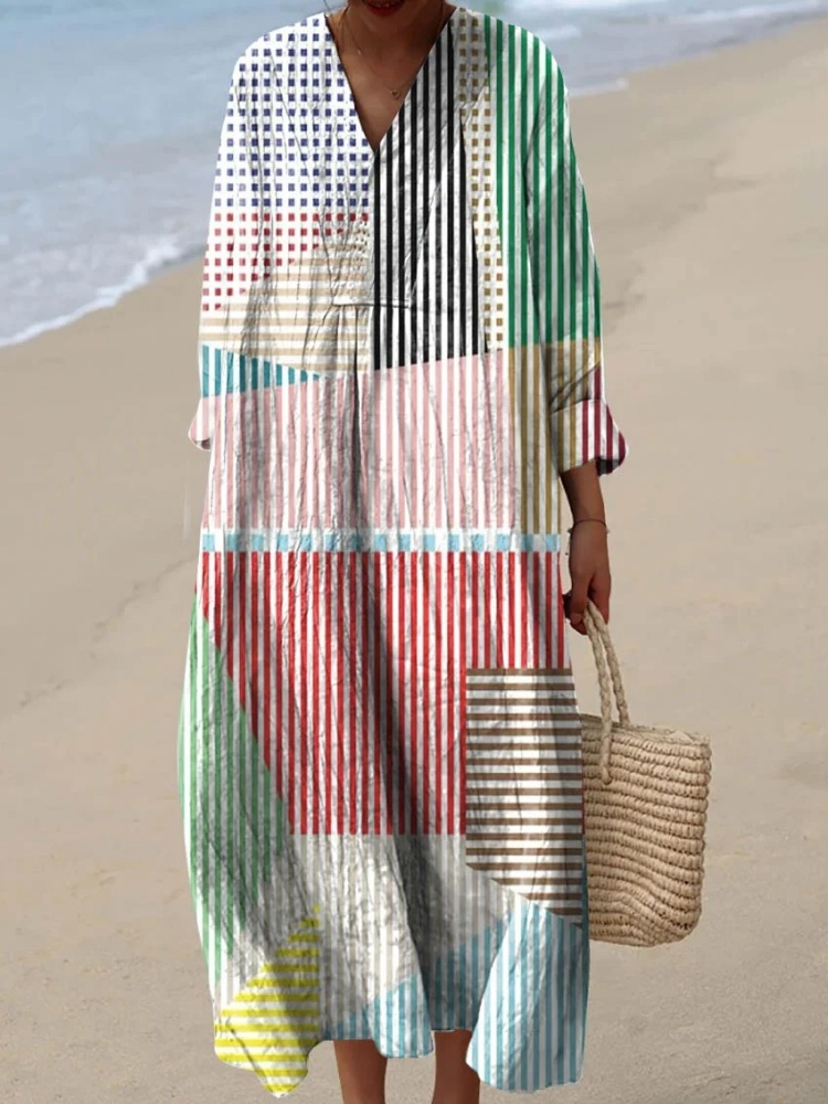 Women's Abstract Polka Dot Str - Ethnic Gown 评论和价格