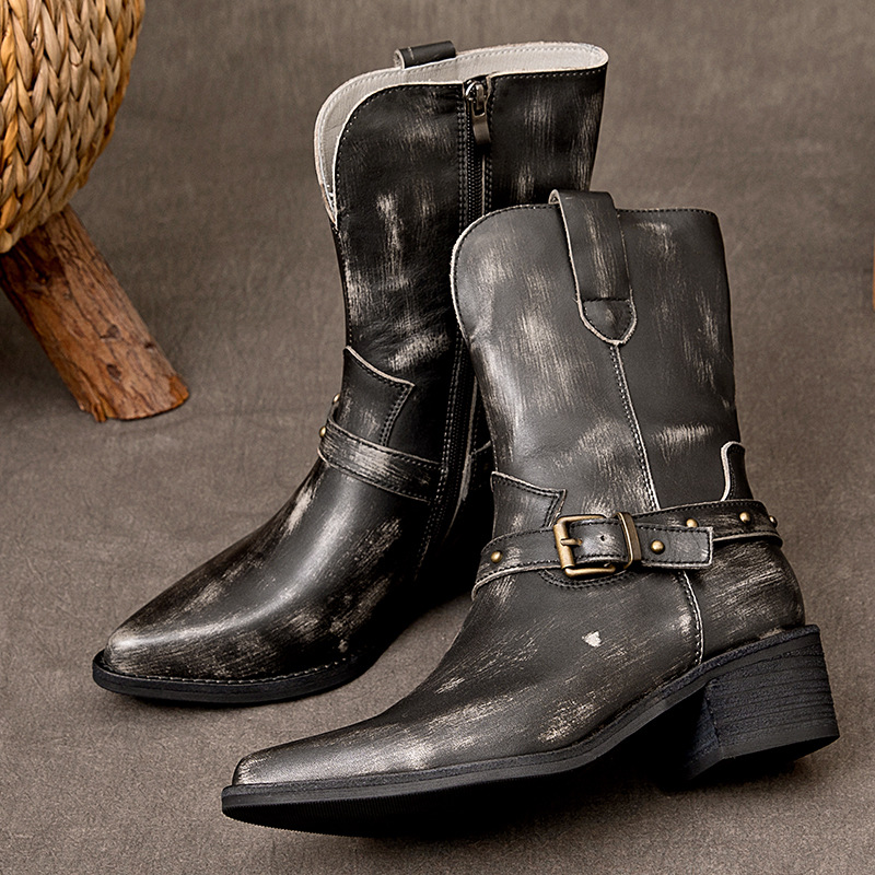 4.5cm Cow Natural Genuine Leat - Ethnic Fashion Style 评论和价格