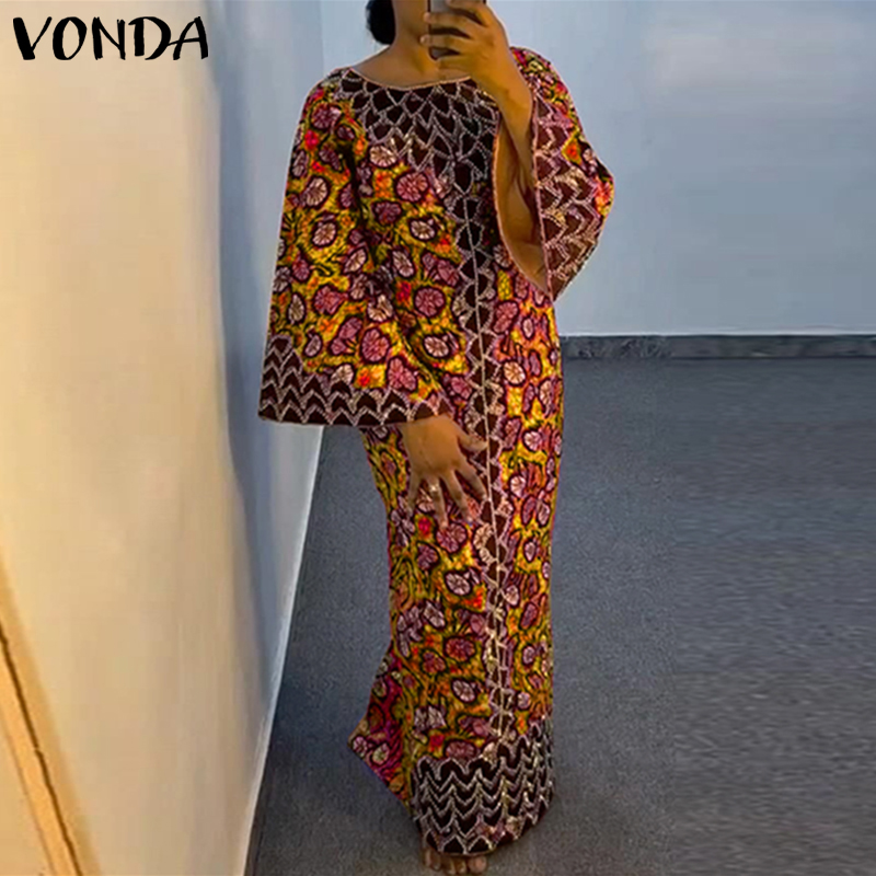Plus Size VONDA Bohemian Dress - Ethnic Gown 评论和价格
