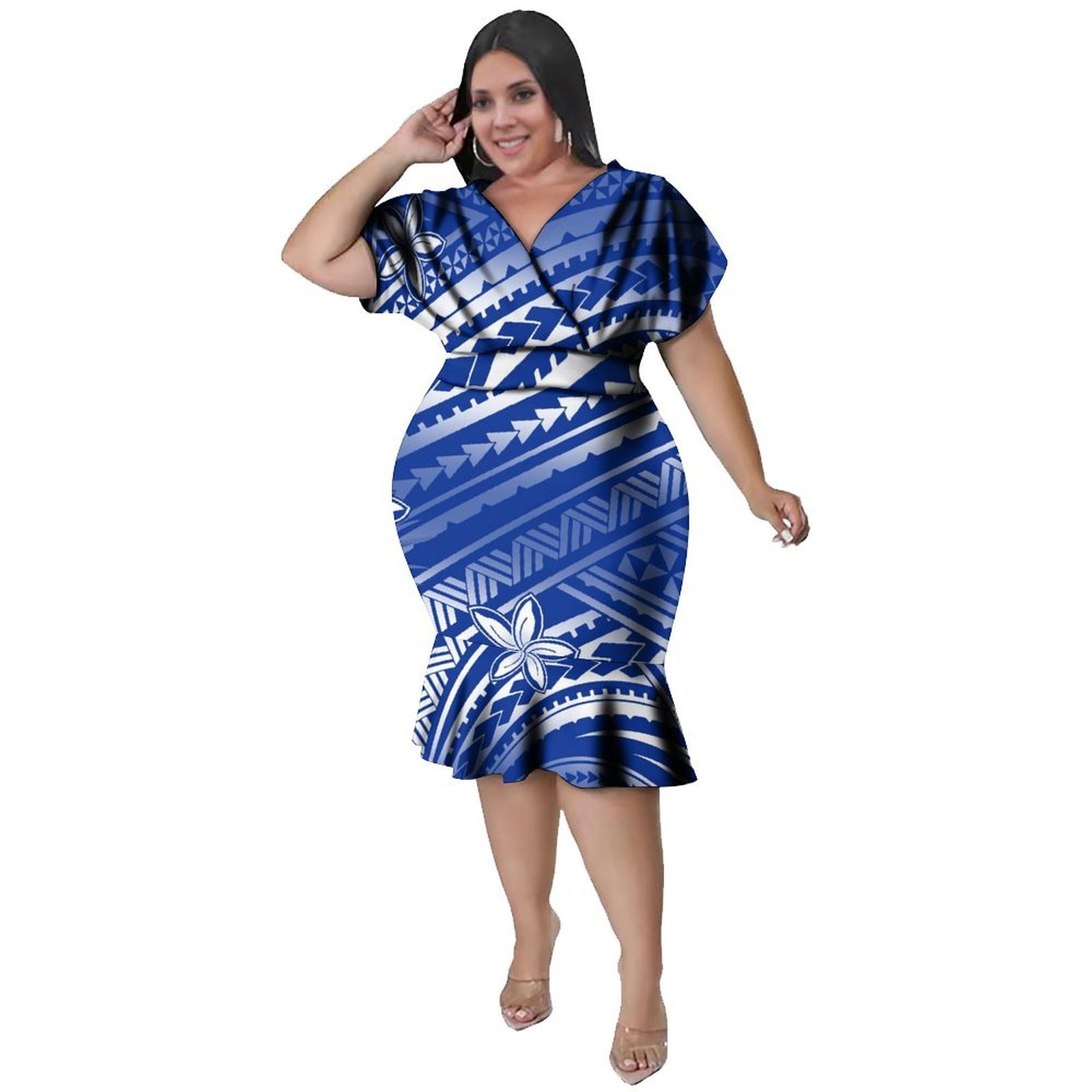 V-Neckline  Women'S Polynesian - Ethnic Fabric 评论和价格