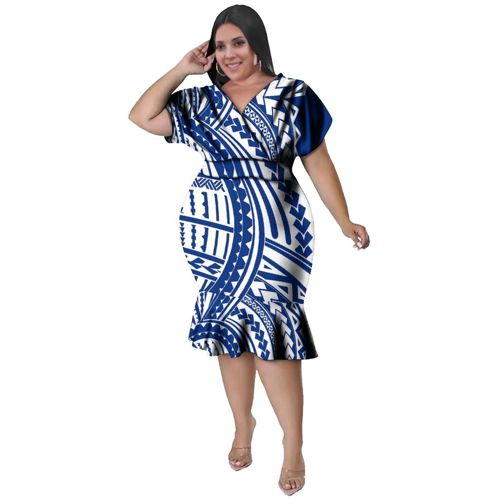 V-Neckline  Women'S Polynesian - Ethnic Fabric 评论和价格