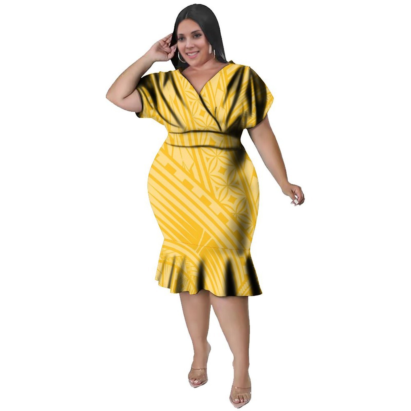 V-Neckline  Women'S Polynesian - Ethnic Fabric 评论和价格