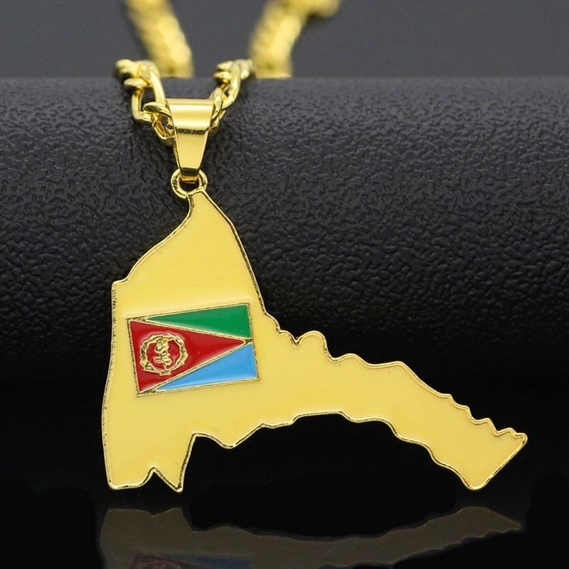 Exquisite Eritrea Map Pendant  - Men'S Ethnic Fashion Trends 评论和价格