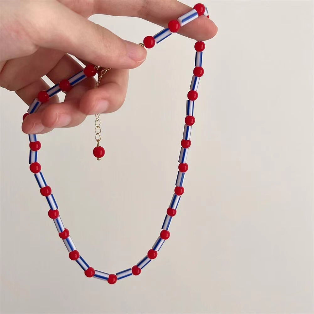 Fashion Colorful Beaded Neckla - Y2K Ethnic Fashion 评论和价格