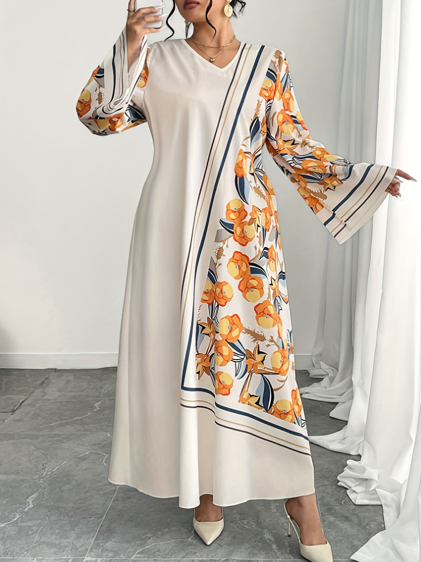 Plus Size Fashionable Women's  - Ethnic Gown 评论和价格