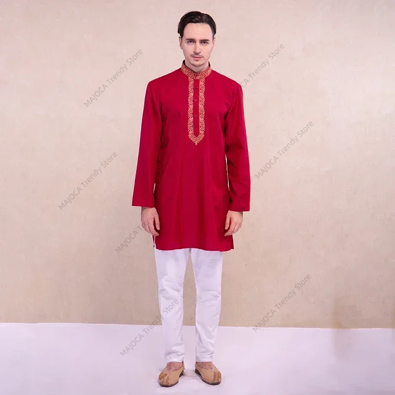 Indian Dress for Men Kurtas Sh - Kurta Men Cotton 评论和价格