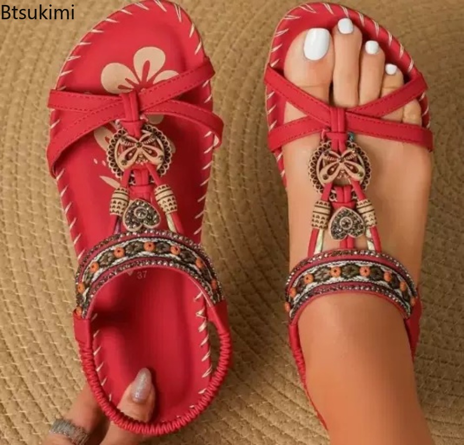 Women Bohemian Sandals Outdoor - Ethnic Fashion For Ladies 评论和价格