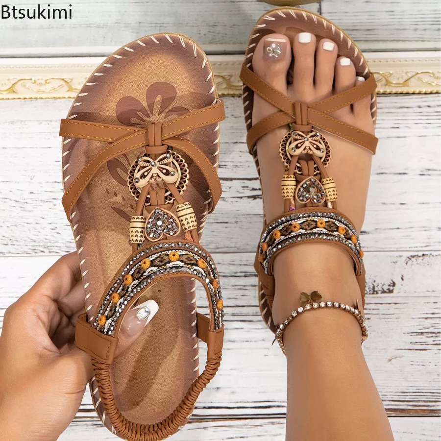 Women Bohemian Sandals Outdoor - Ethnic Fashion For Ladies 评论和价格