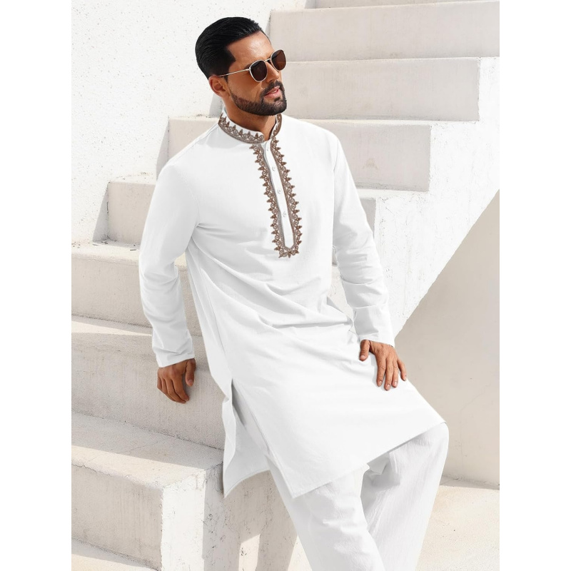 Mens Kaftan Thobe Cotton Henle - Kurta Men Cotton 评论和价格