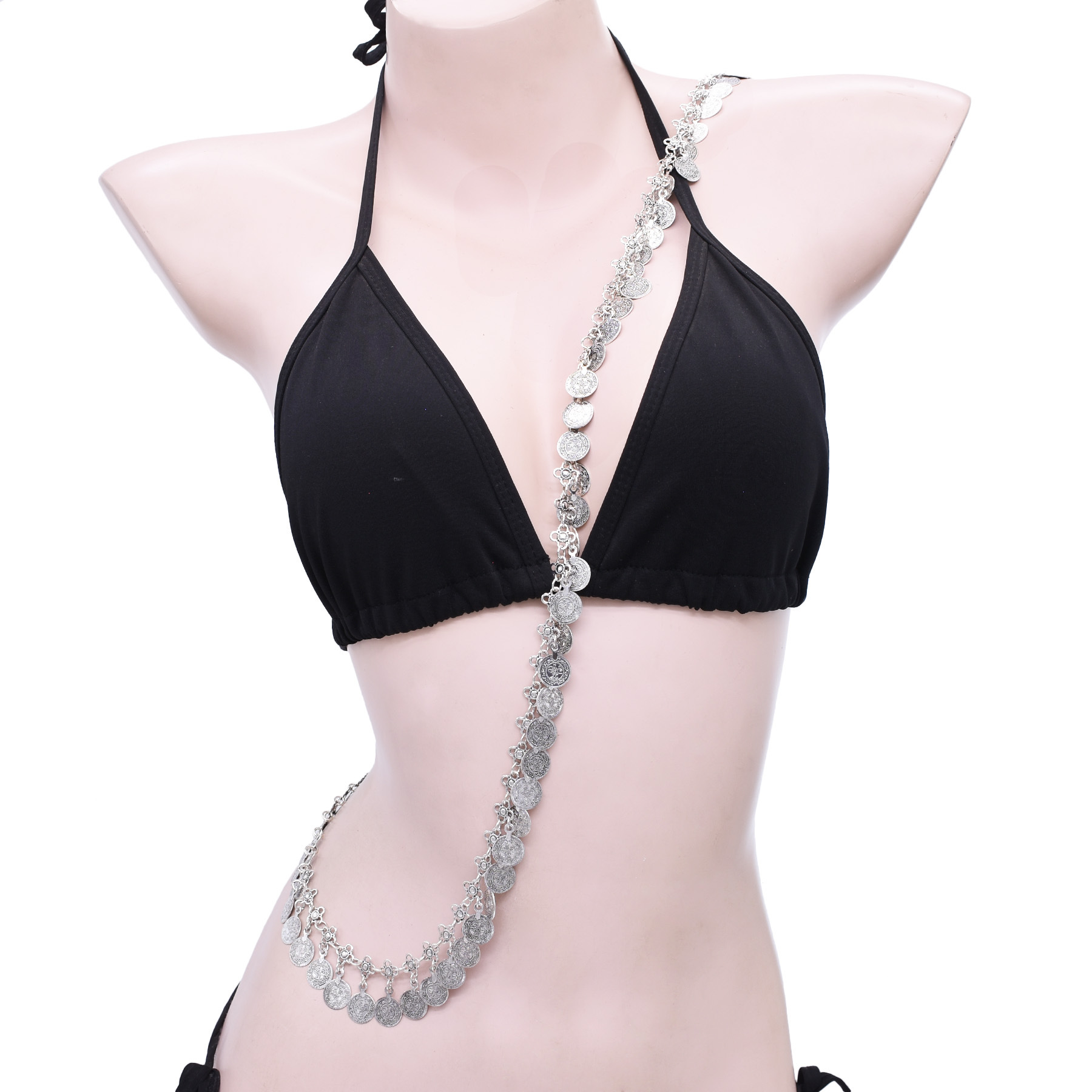 Silvery Alloy Coins Tassel Sho - Ethnic Fashion Pakistan 评论和价格