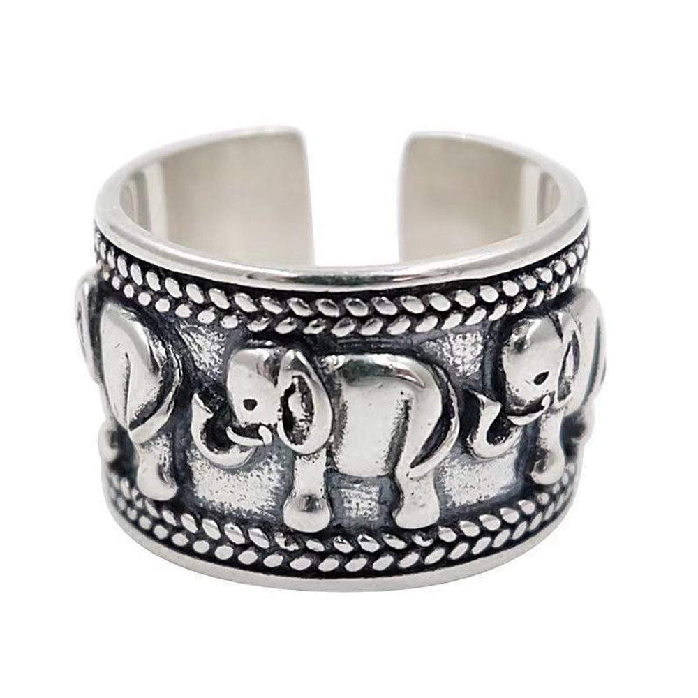 Punk Vintage Silvery Elephant  - Ethnic Fashion Pakistan 评论和价格
