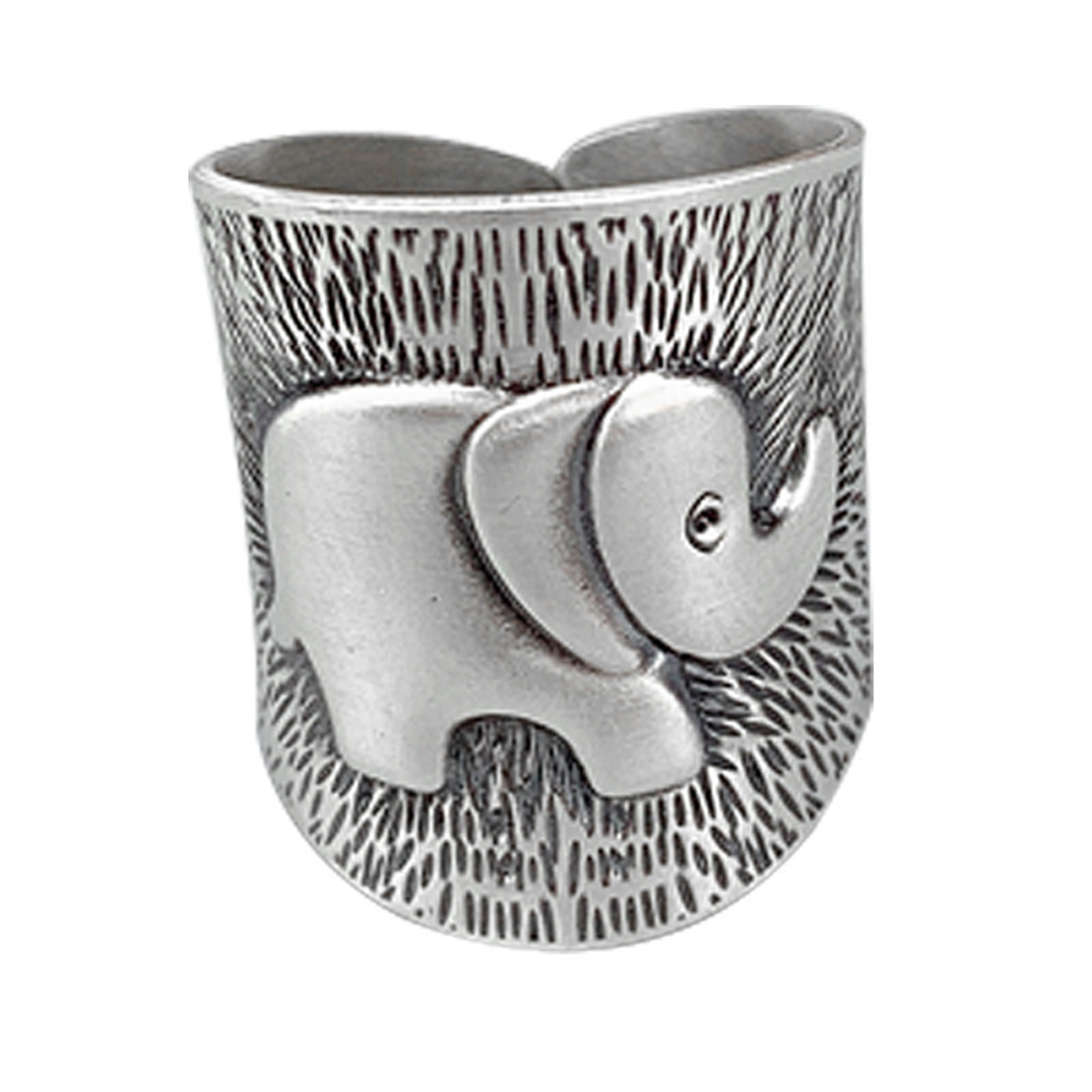 Punk Vintage Silvery Elephant  - Ethnic Fashion Pakistan 评论和价格