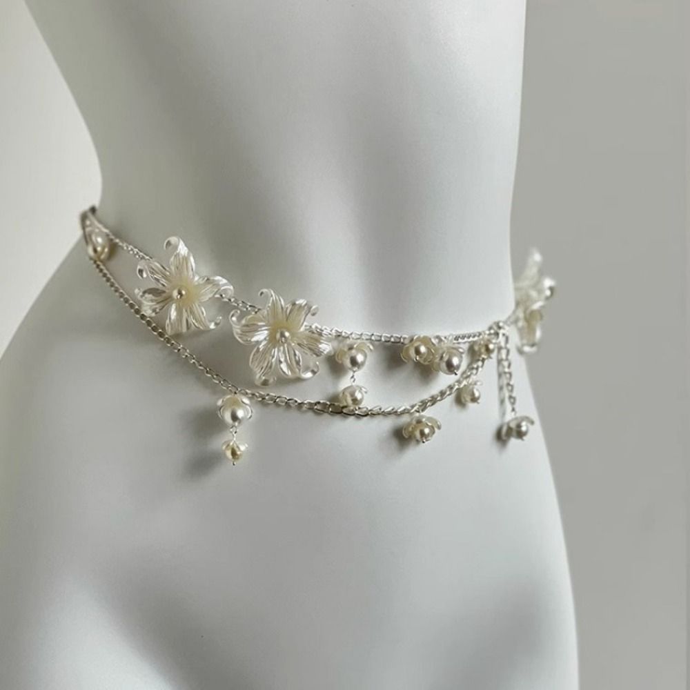 Fashion Elegant Pearl Waist Ch - Ethnic Fashion Accessories 评论和价格
