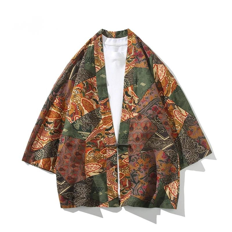 Ethnic Style Print Yukata Men  - Ethnic Fashion Style 评论和价格