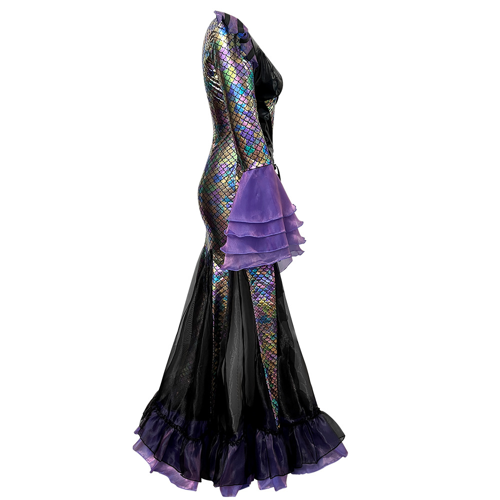 Dark Mermaid Long Dress Costum - Ethnic Gown 评论和价格